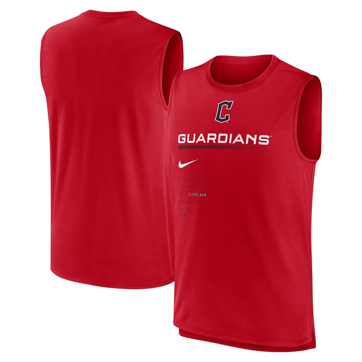 

Мужская красная майка Cleveland Guardians Exceed Performance Nike, Красный, Мужская красная майка Cleveland Guardians Exceed Performance Nike