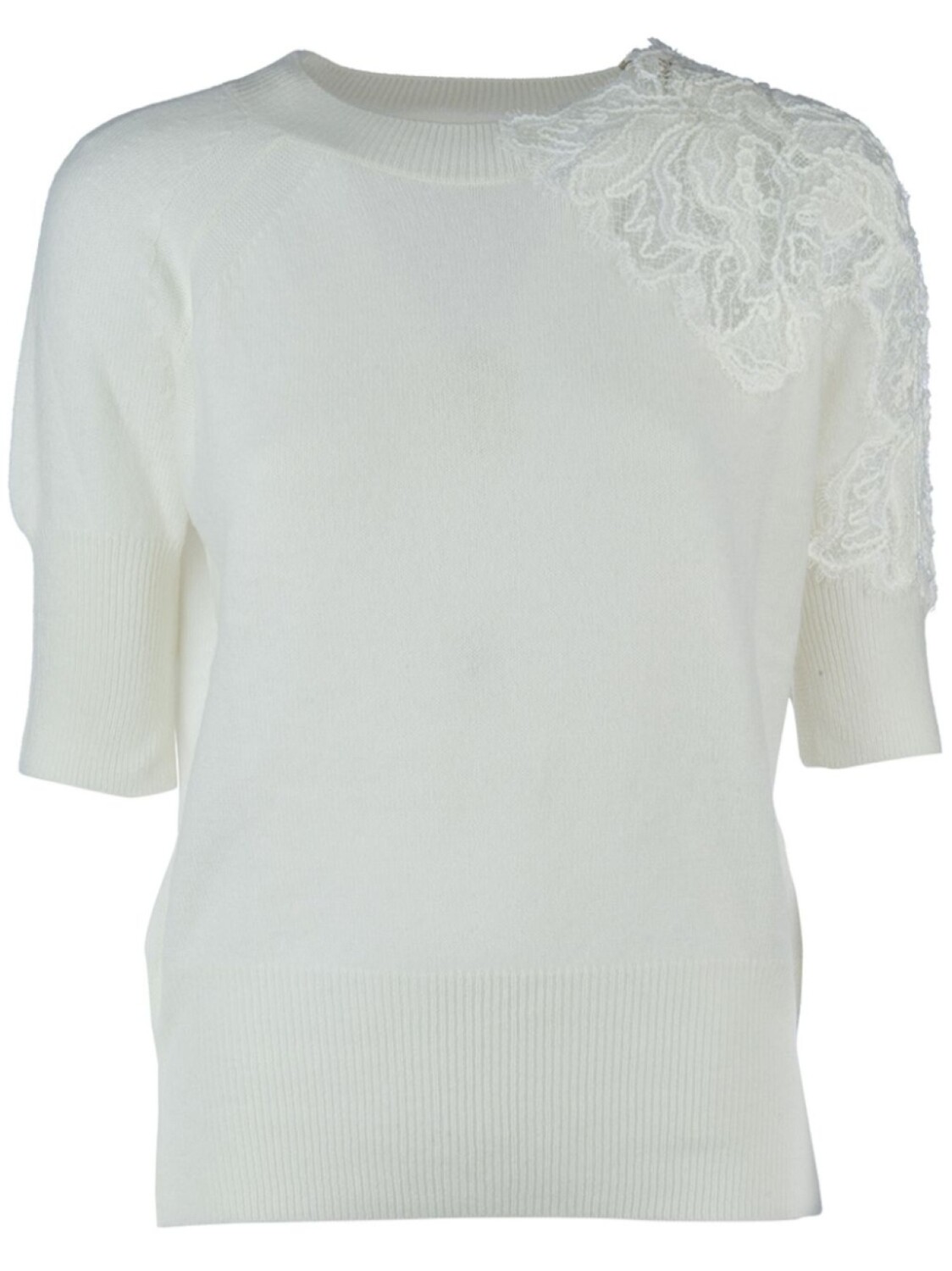 

Топ с кружевными деталями Ermanno Scervino, белый