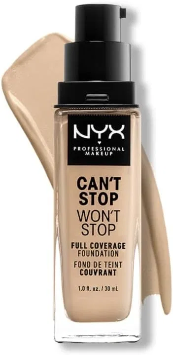 Тональное средство Cantostop One-Stop Full Coverage Foundation, Nyx Professional Makeup, 30 мл, цвет Warm Vanilla
