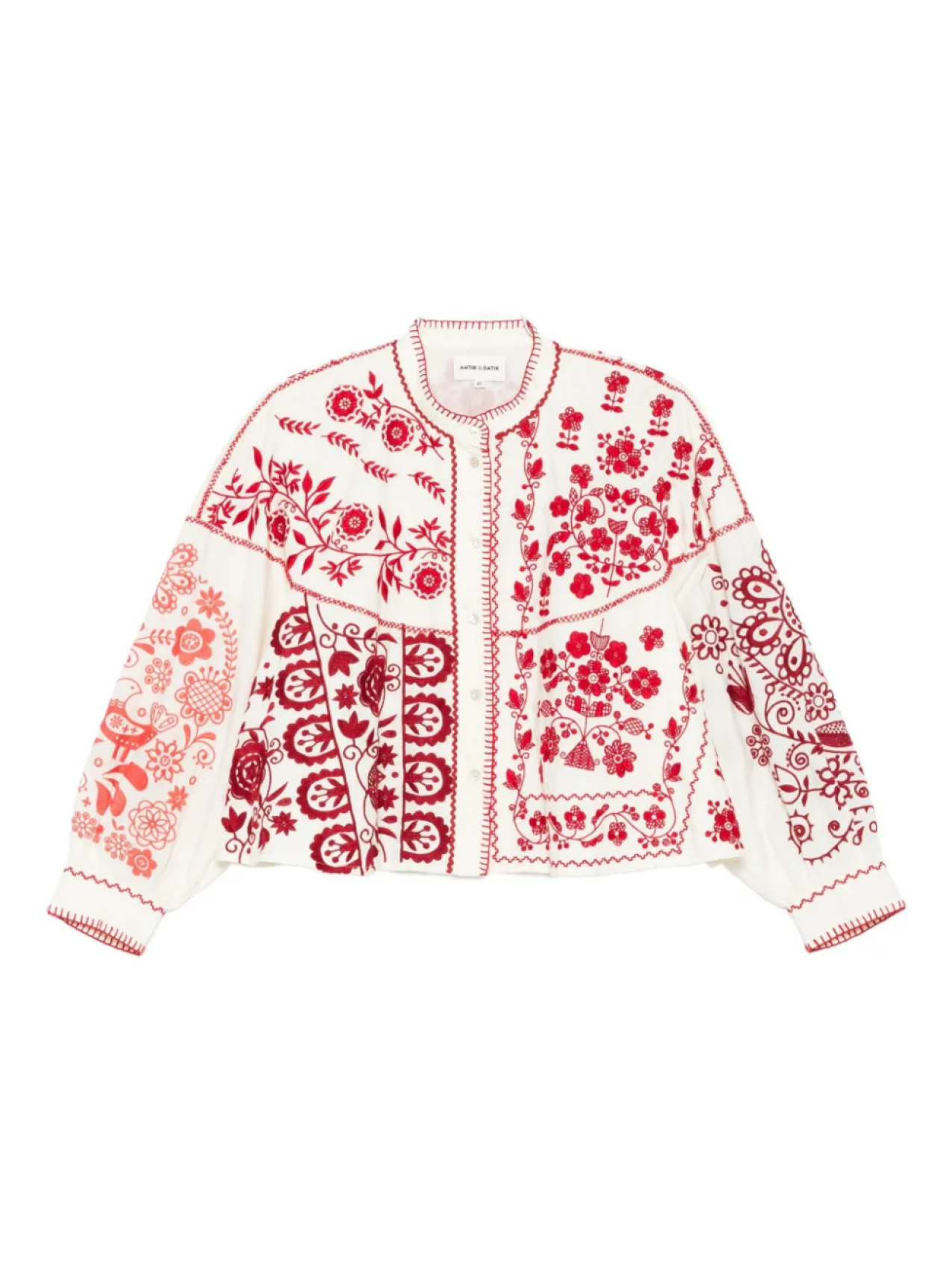 

Хлопковая блузка Antik Batik Mamie с вышивкой, нейтральный