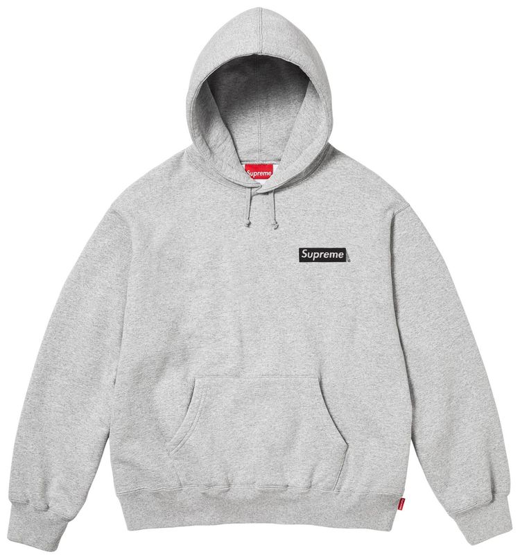 

Supreme Толстовка с капюшоном "Верховный президент" цвета "серый меланж"