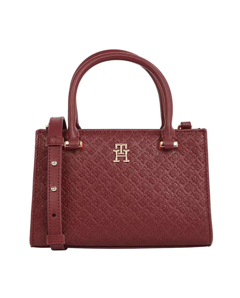 

Микро-сумка с монограммой Tommy Hilfiger, гранатовый