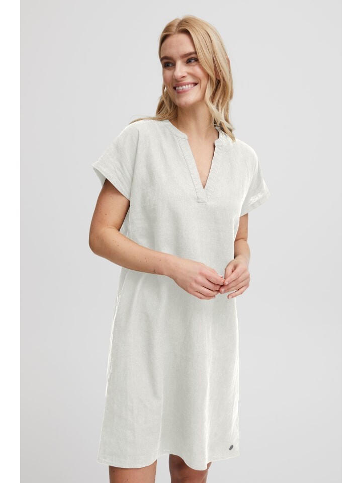 

Короткое платье Oxmo Blusenkleid OXAnette - 21800170-ME Modisches Blusenkleid mit Eingrifftaschen, белый
