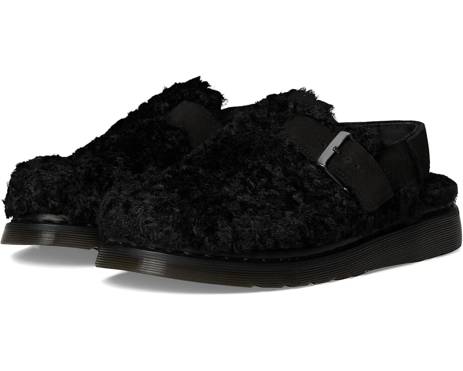 Сабо Unisex Dr. Martens Jorge II Faux Fur Lined Deluxe Borg Slingback Mules, черный