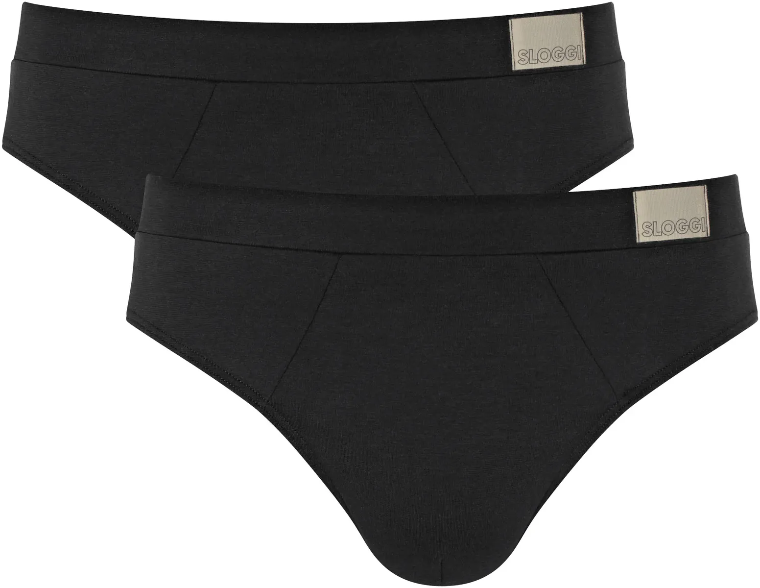 

Трусы sloggi "мужские GO Natural Brief C2P" (2 шт. в упаковке), пояс-туннель, черный