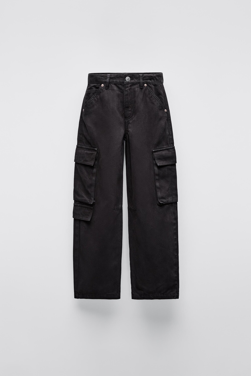 

Брюки из твила с множеством карманов ZARA, черный