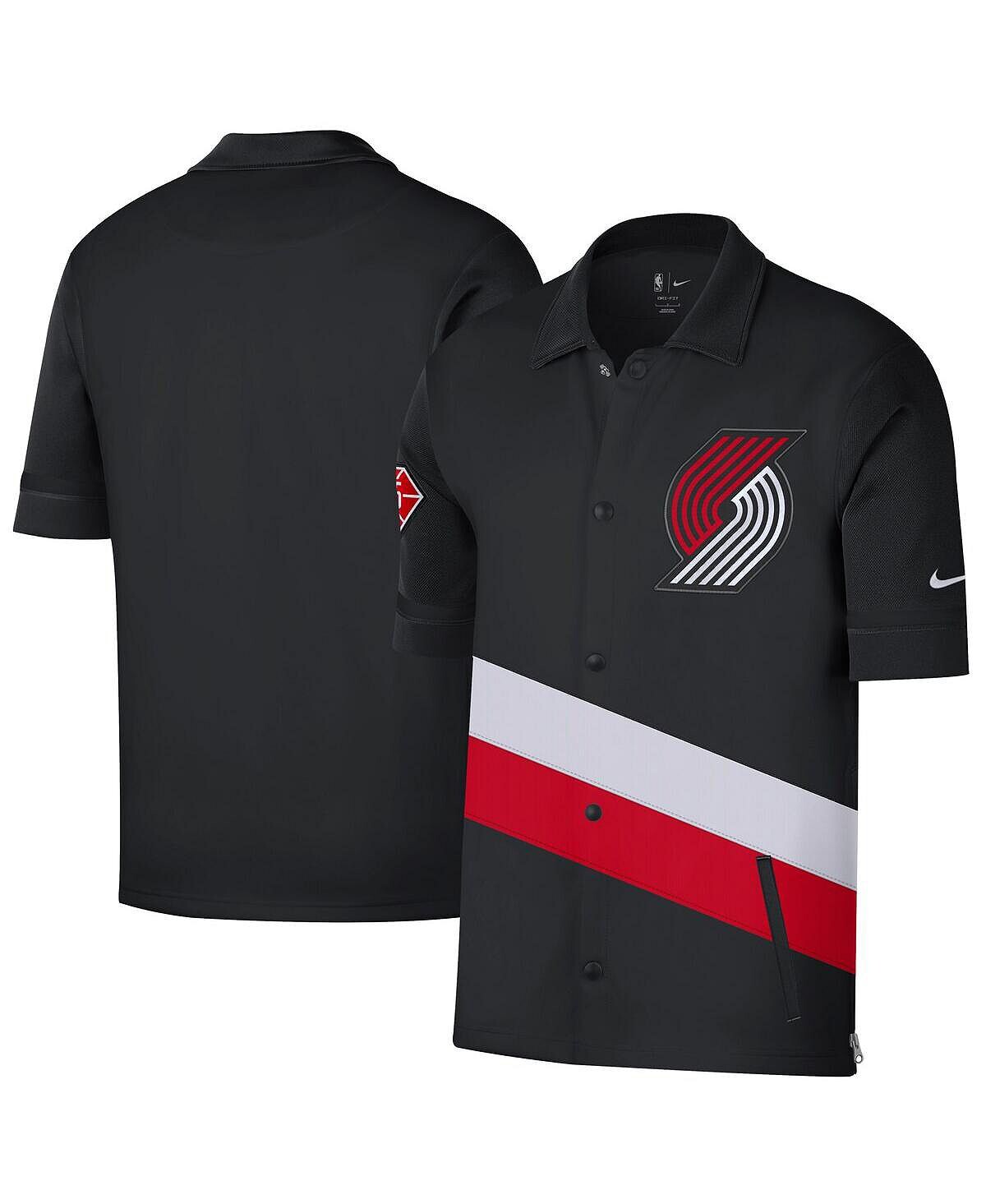 

Мужская черно-красная куртка Portland Trail Blazers 2021/22 City Edition Therma Flex Showtime с короткими рукавами и воротником на кнопках Nike, Черный, Мужская черно-красная куртка Portland Trail Blazers 2021/22 City Edition Therma Flex Showtime с коротк