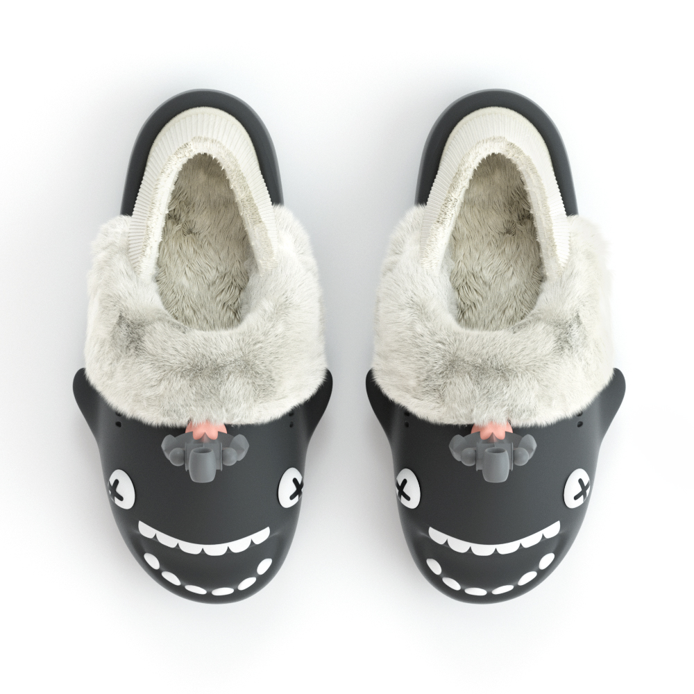 HelloSlippers Акульи зимние тапочки Sharkicks с закрытым носком и каблуком унисекс розовые, цвет Pink — фото 4