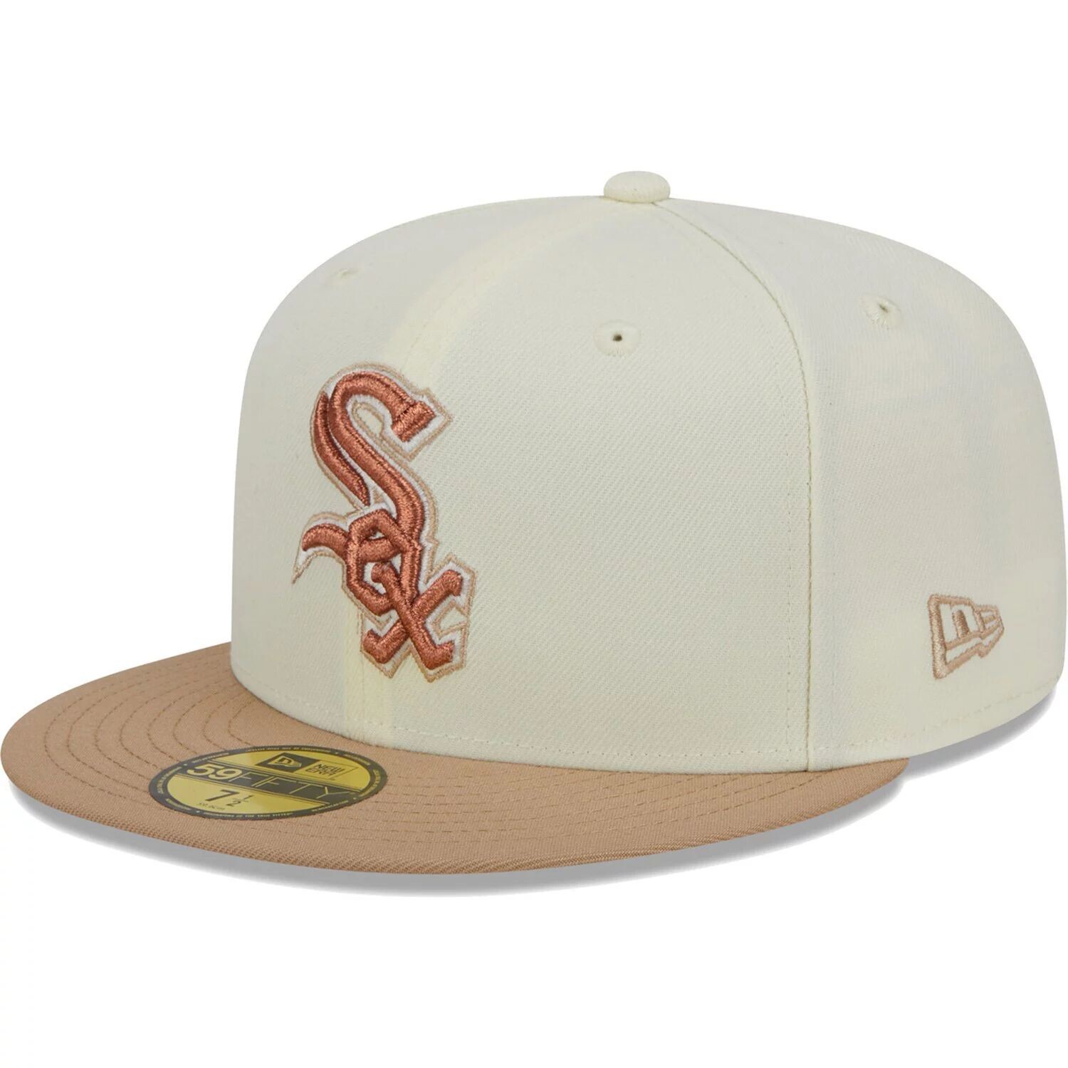 

Мужская кепка New Era кремового цвета Chicago White Sox Chrome Camel Rust Undervisor 59FIFTY