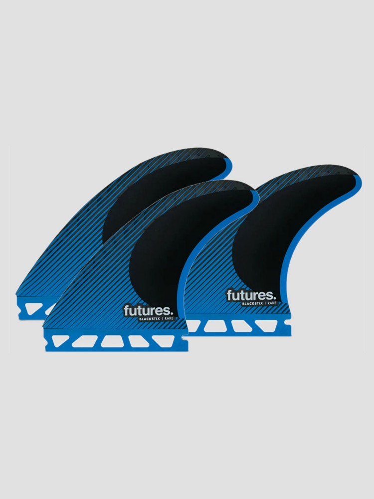 

Комплект плавников Futures Fins Thruster R6 Blackstix Rake M Finne Set, blue