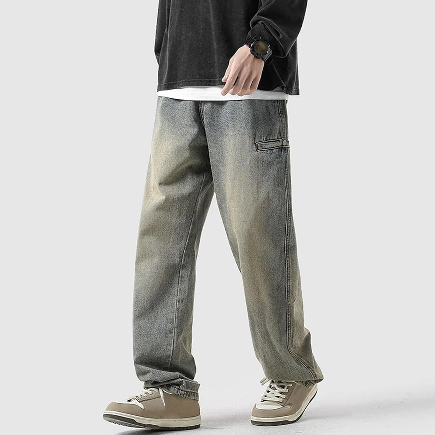 Джинсы свободные Hip Hop, Yellow — фото 2