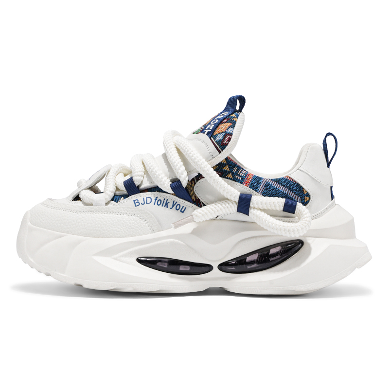 

JANECO Мужские низкие массивные кроссовки бело-голубые, цвет White Blue