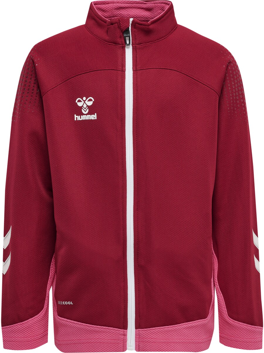

Спортивная толстовка с капюшоном на молнии Hummel Poly, цвет Wine red