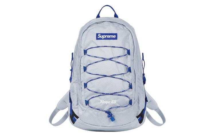 

Рюкзак Supreme на молнии, серый / синий