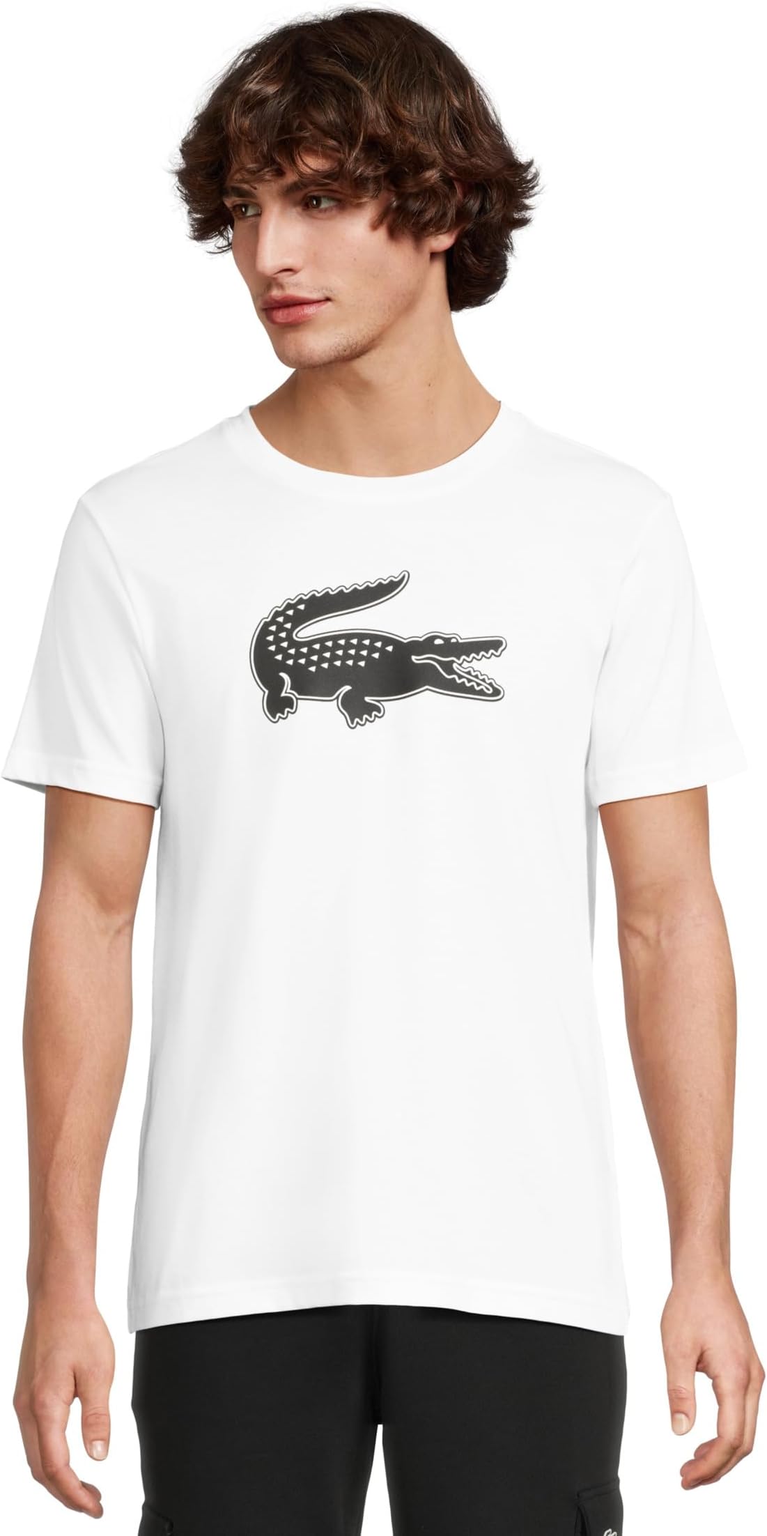 

Футболка Lacoste Ultra Dry XXL Logo Sport T-shirt, цвет White/Black
