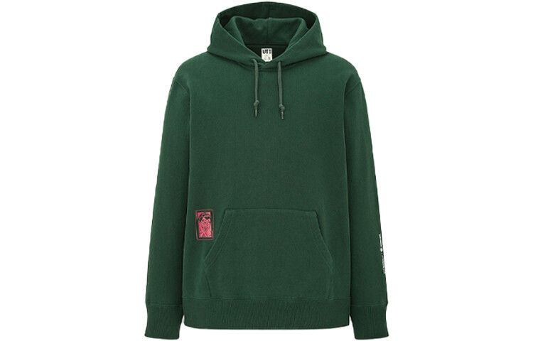 

Толстовка унисекс темно-зеленая Uniqlo, темно-зеленый