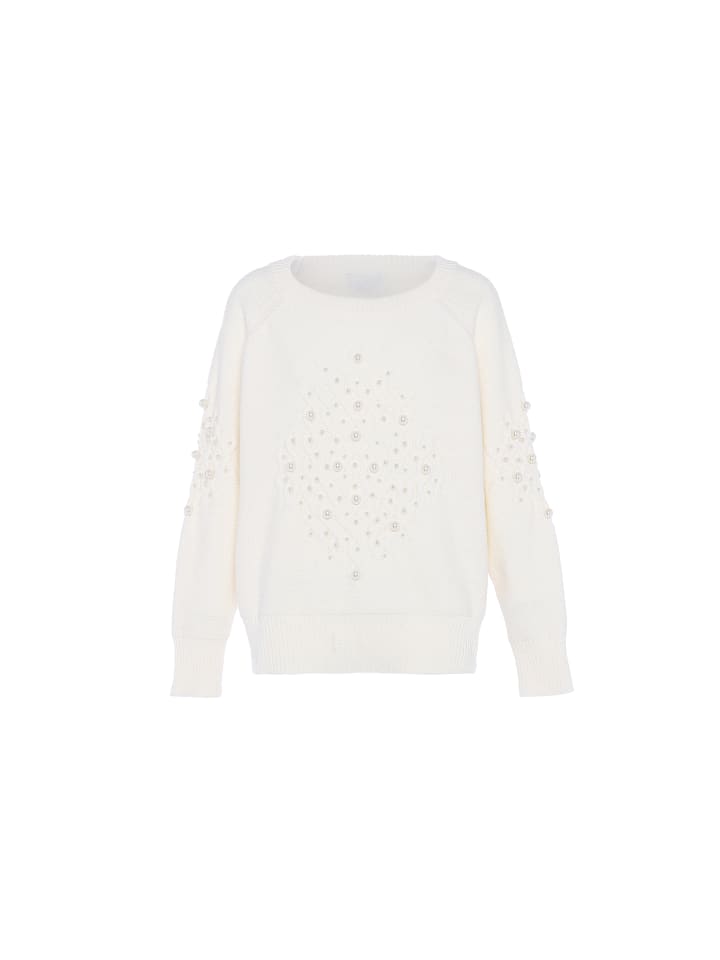 

Женский вязаный свитер бежевого цвета faina