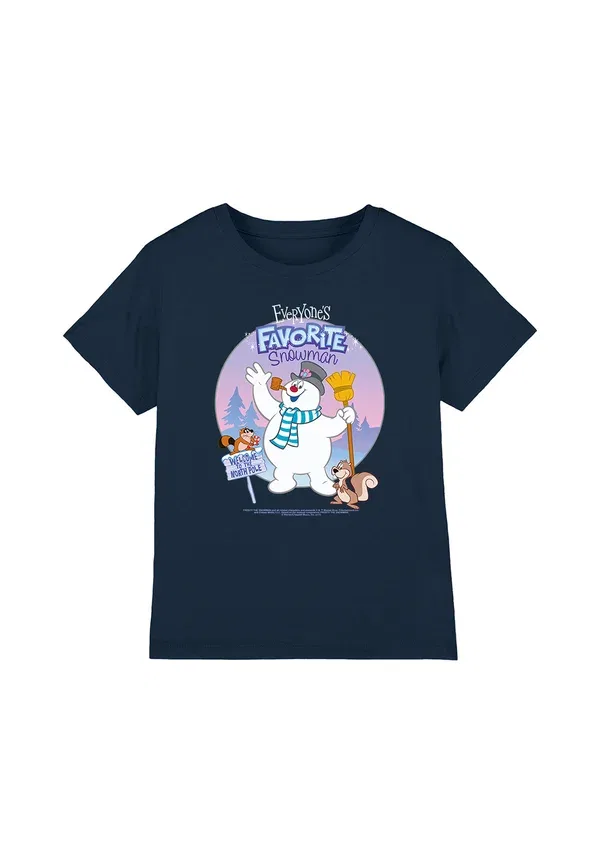 Футболка Cotton Soul Frosty the snowman everyone's favorite snowman print t-shirt, темно-синий