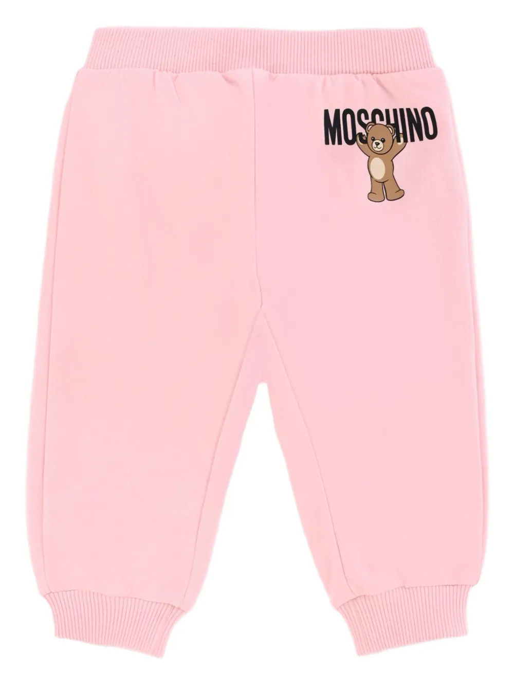 

Брюки с принтом Teddy Bear Moschino Kids, розовый