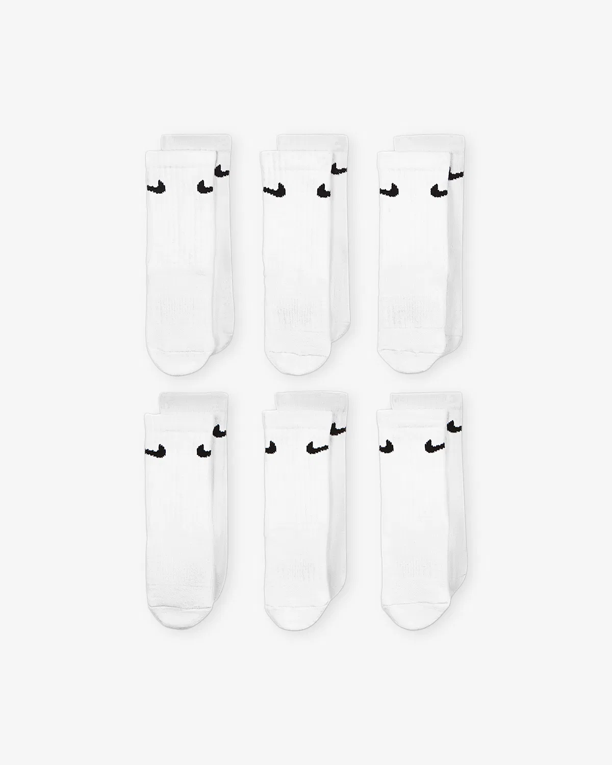 Детские носки Dri-FIT (6 пар) Nike Performance Basics, White — фото 2