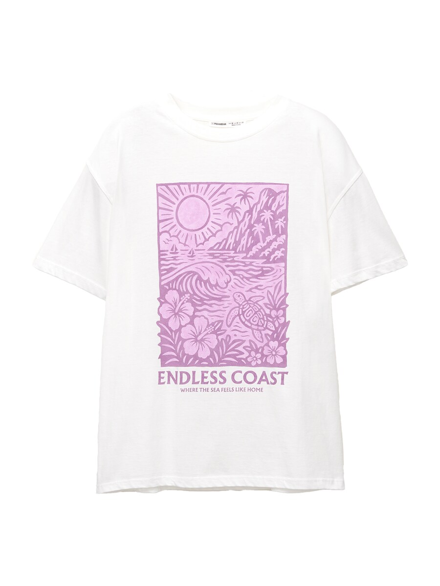 

Футболка Pull&Bear Pull&Bear SUMMER COAST, White