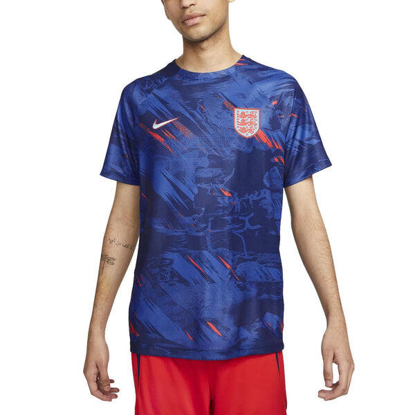 Футболка Nike England Dri-FIT Pre-Match Soccer Top 'Blue', синий — фото 3