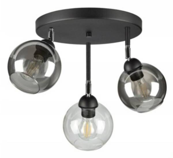

Потолочный светильник Kiki Design Bergen III цвет schwarz/glas schwarz/durchscheinend