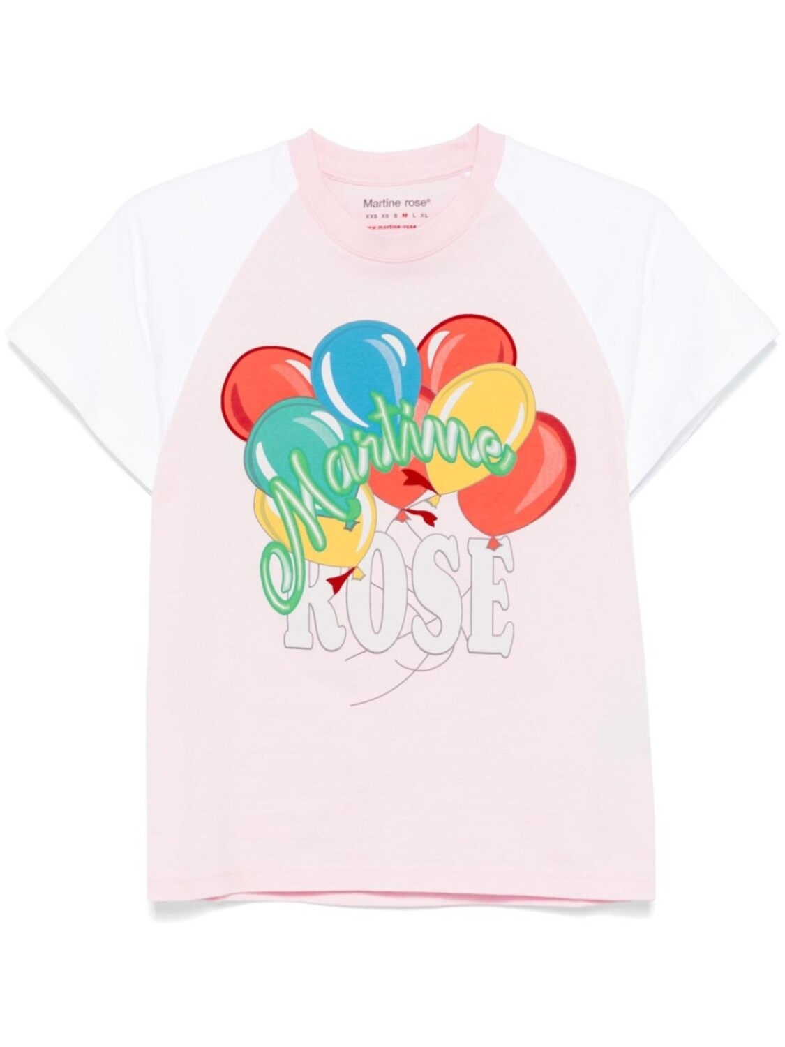 

Футболка Martine Rose Raglan Shrunken, розовый