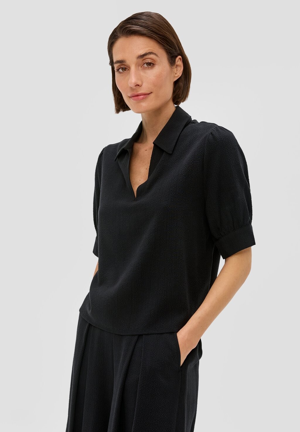 

Блуза MIT PUFFÄRMEL s.Oliver BLACK LABEL, черный