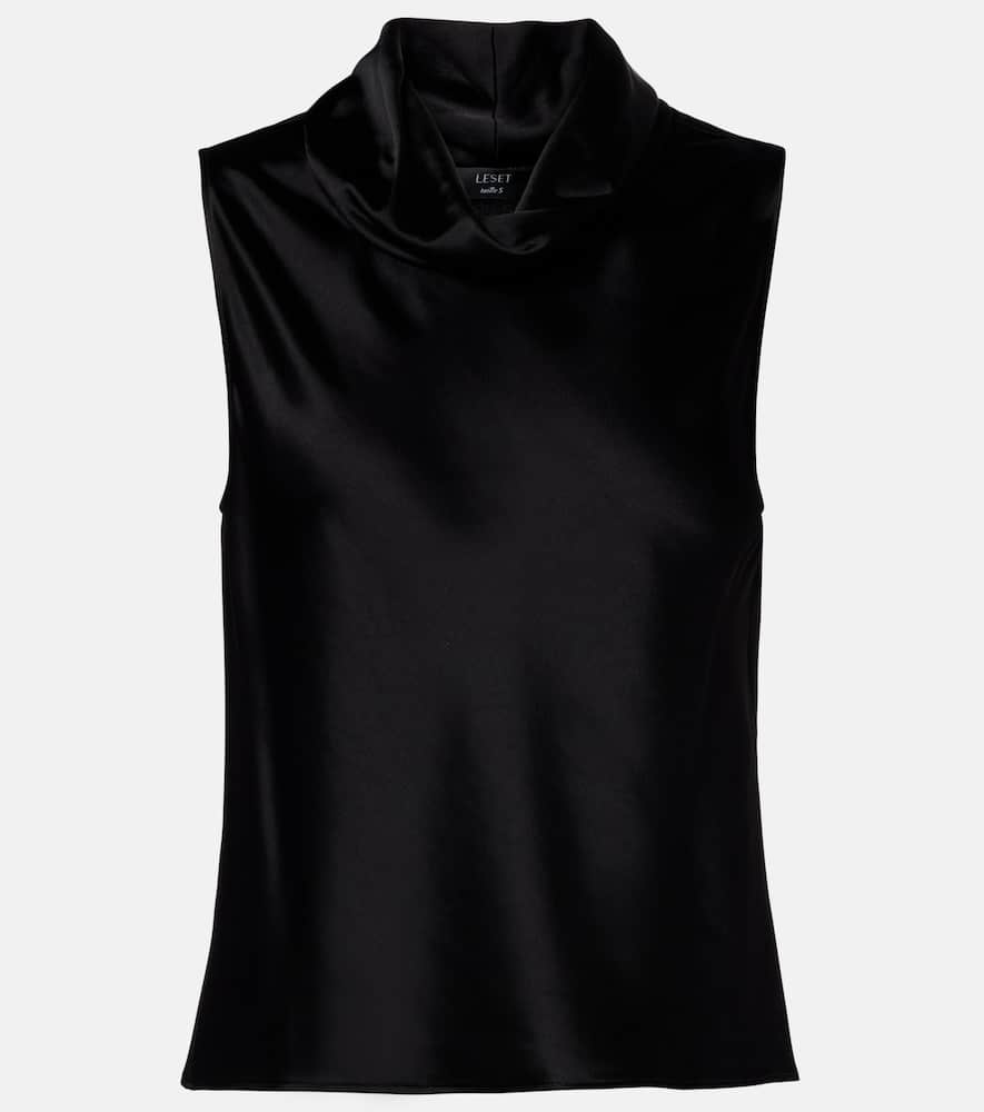 

Бархатная сатиновая майка Leset, Black