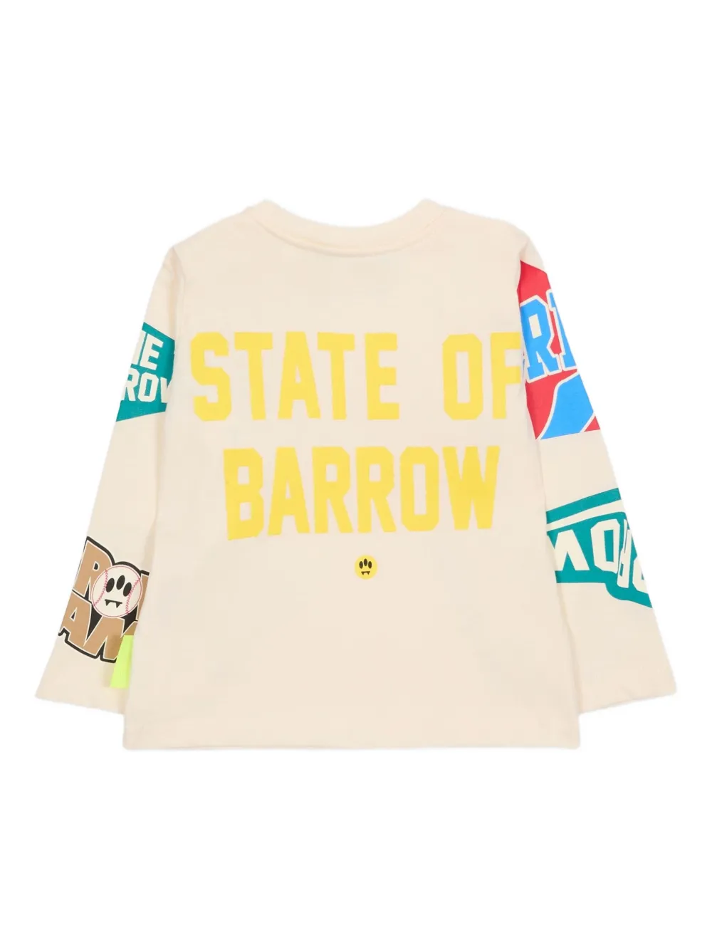 Футболка с длинными рукавами и принтом Barrow Kids, нейтральный — фото 2