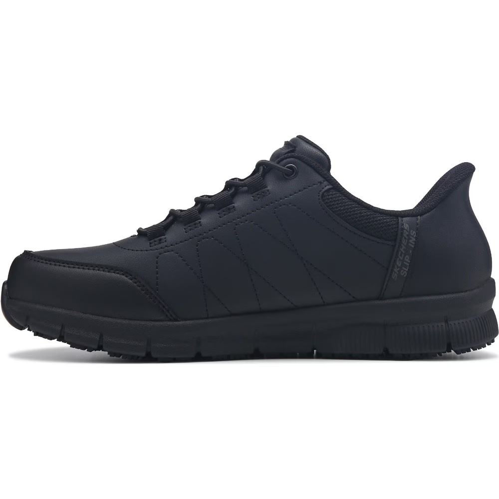 Кроссовки для работы с антискользящей подошвой Slip-Ins nampa Skechers Work, black wide — фото 3