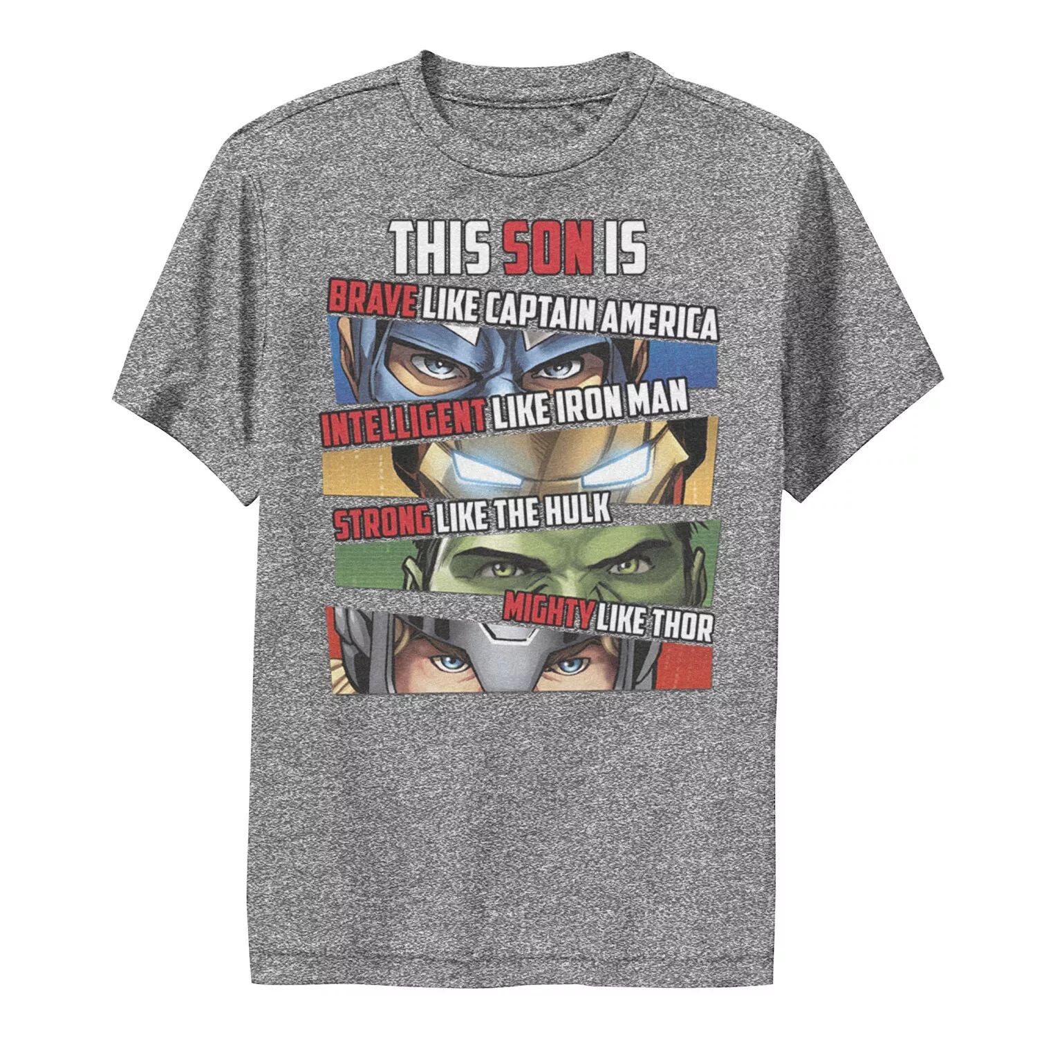 

Футболка с рисунком «Marvel Avengers This Son Is Group» для мальчиков 8–20 лет и вставками в виде глаз Marvel