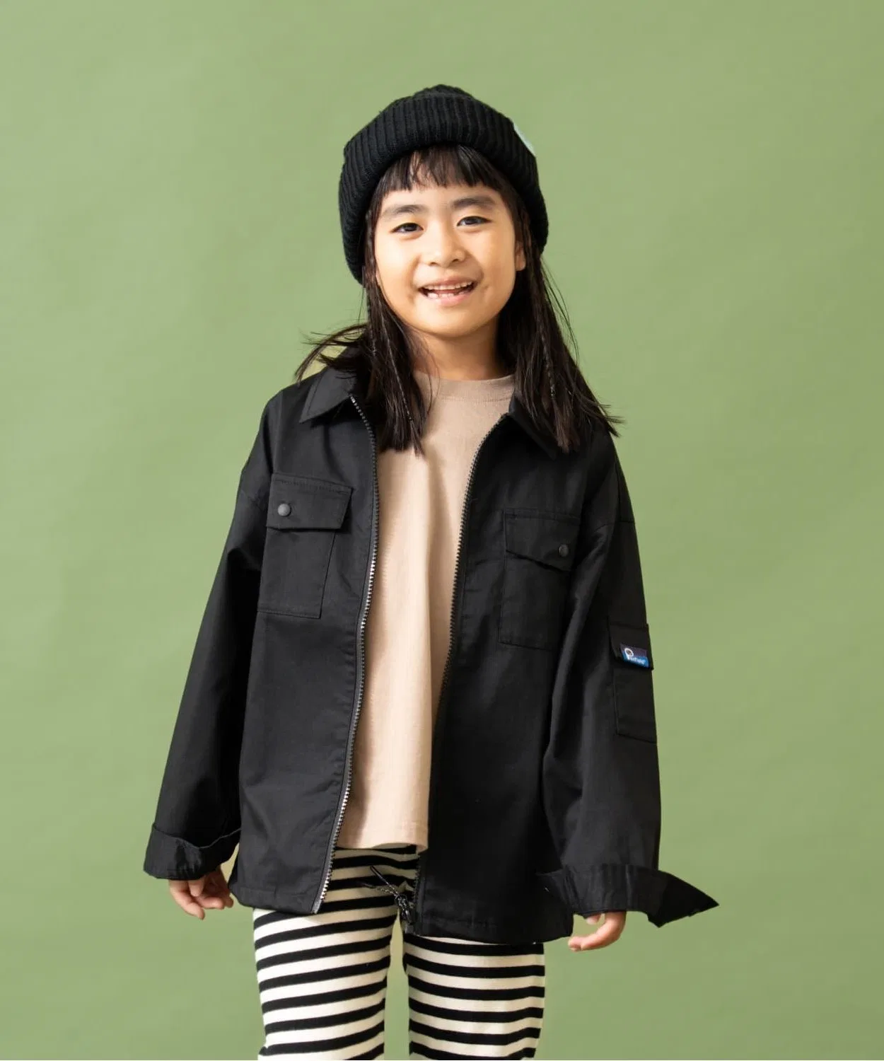 Детская куртка-рубашка Penfield с ZIP-застежкой, черная — фото 2