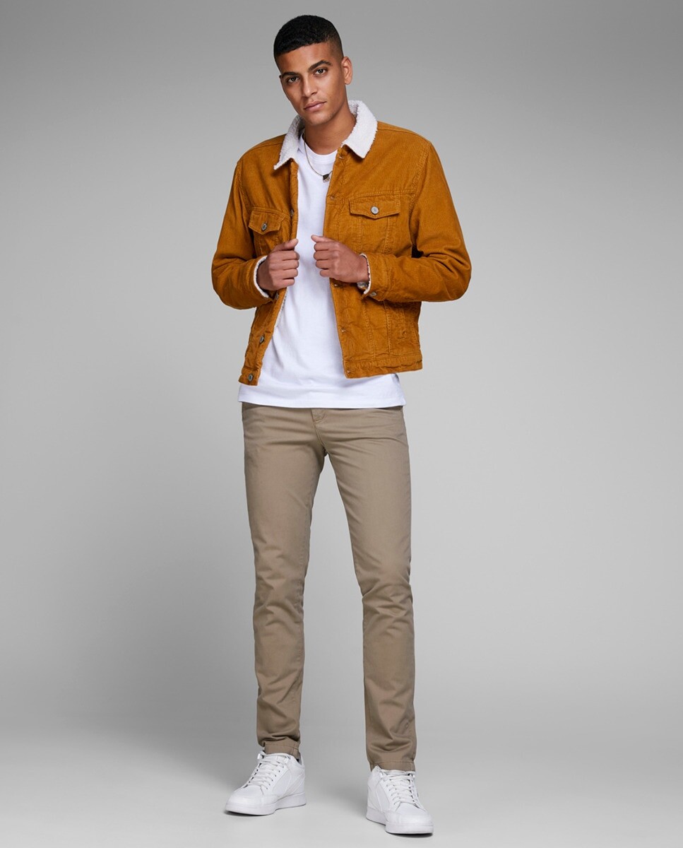 

Мужские узкие бежевые брюки чинос Jack & Jones Jack & Jones, бежевый
