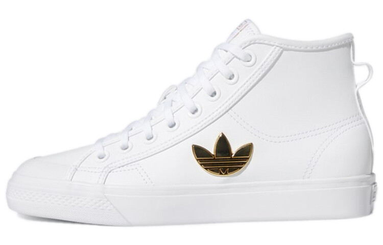 

Кроссовки Adidas Originals Nizza Trefoil Hi Cloud White Gold Metallic Women's