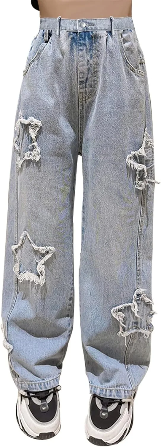 

SANGTREE Женские джинсы Wide Leg с эластичным поясом