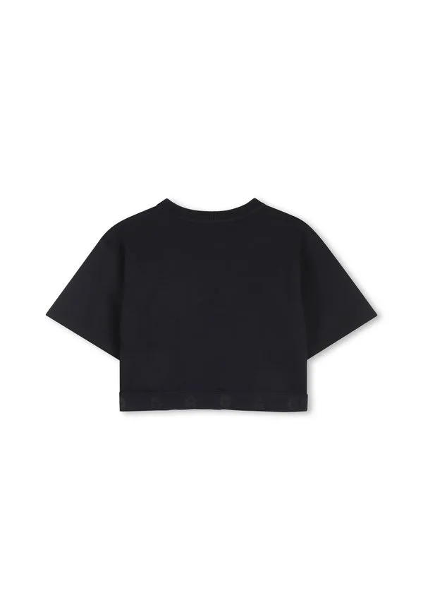 Базовая футболка mit elastischer taille Kenzo Kids, Black — фото 2