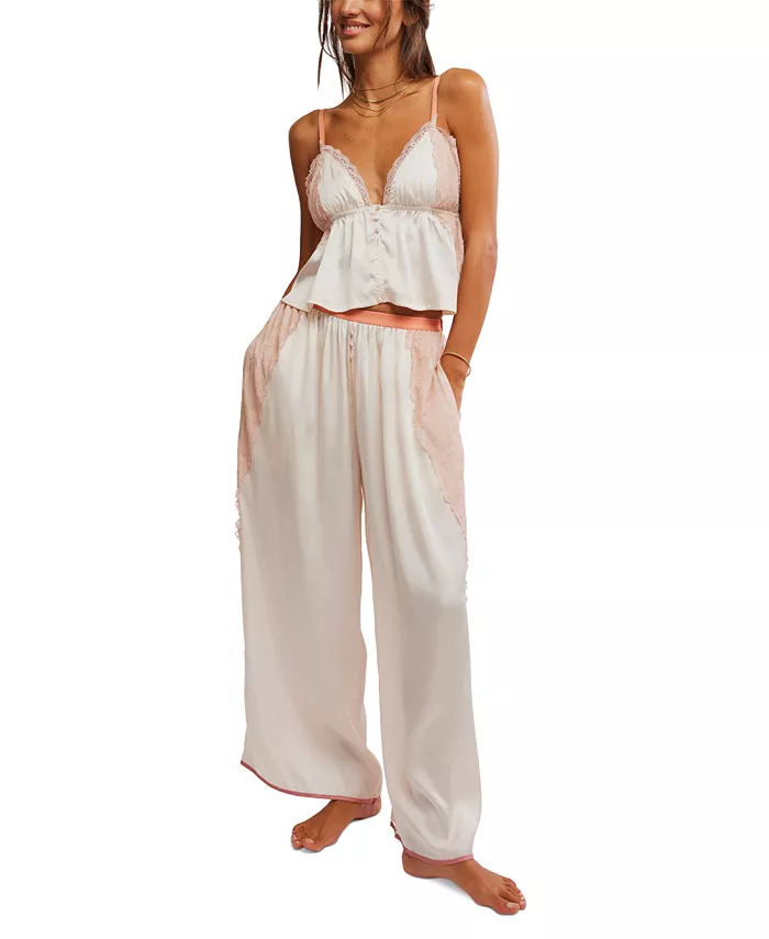 

Женский комплект для отдыха Anywhere With You с кружевной отделкой Free People, белый