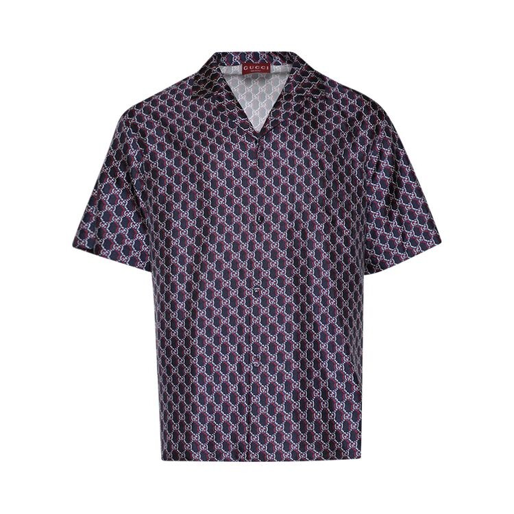 

Рубашка Gucci Monogram Vacation Shirt Blue/Red, синий