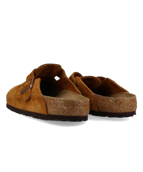 Унисекс сандалии из замши Birkenstock Boston коричневые — фото 3