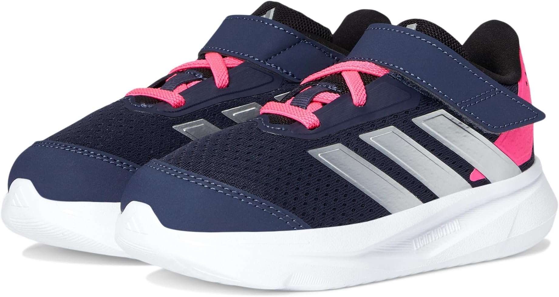 

Кроссовки Adidas Kids Duramo SL Elastic Lace Shoes, Shadow Navy/Silver Metallic/Lucid Pink