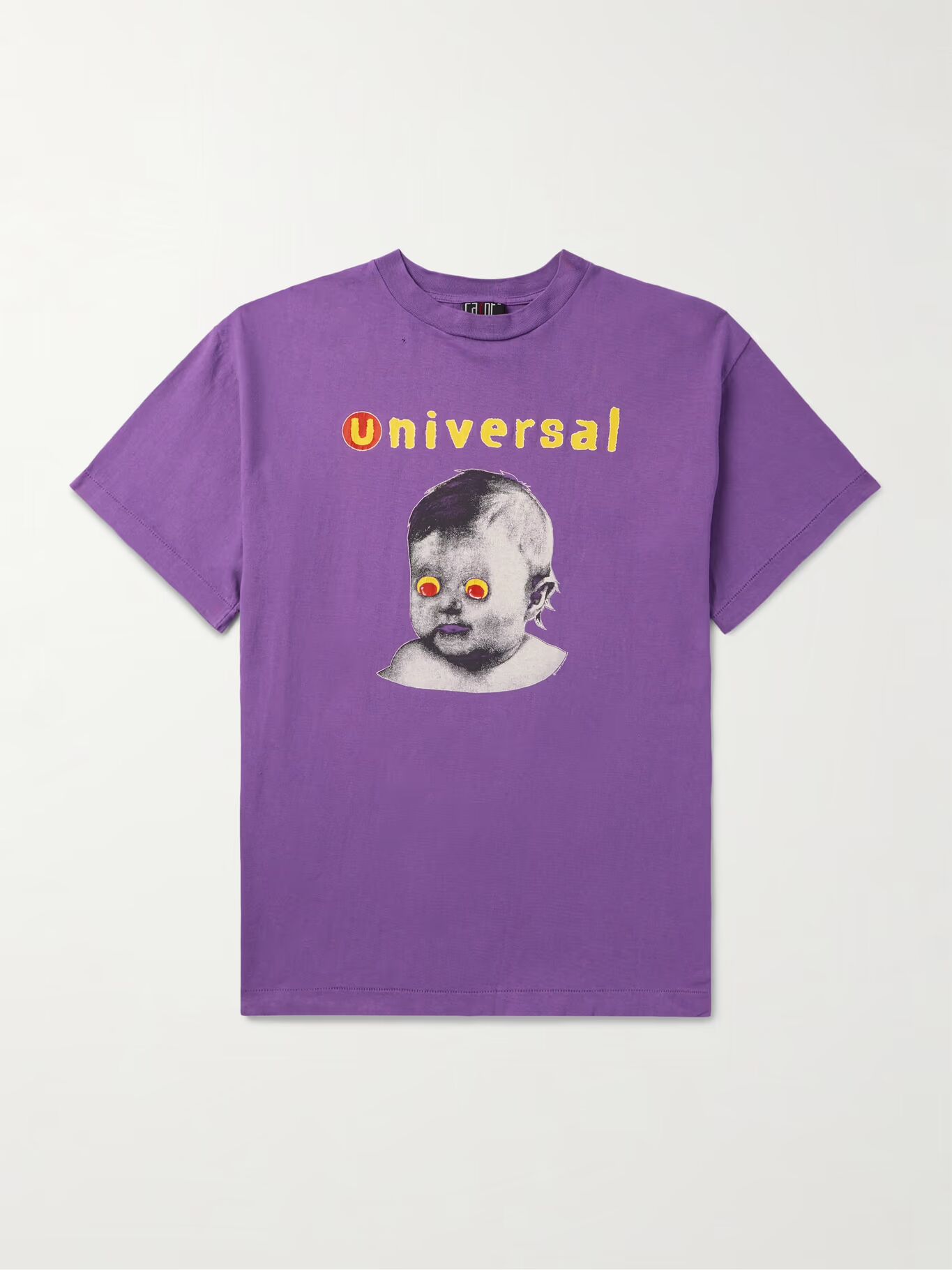 

Футболка из хлопкового джерси с принтом «Универсальный ангел Земли» для малышей SAINT MXXXXXX, фиолетовый
