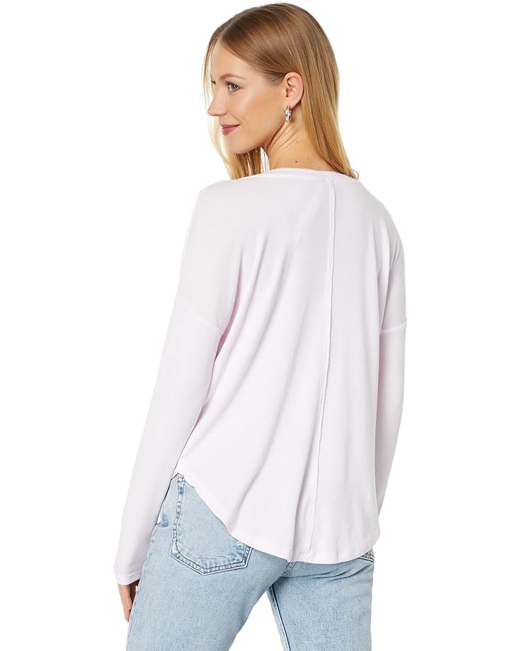 

Топ bobi Los Angeles Raw Edge Long Sleeve Top, цвет Blushing