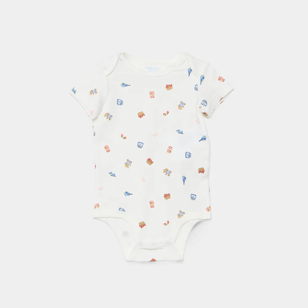 Детский хлопковый боди с мишкой Polo, 2 шт., розовый, от Polo Ralph Lauren Children