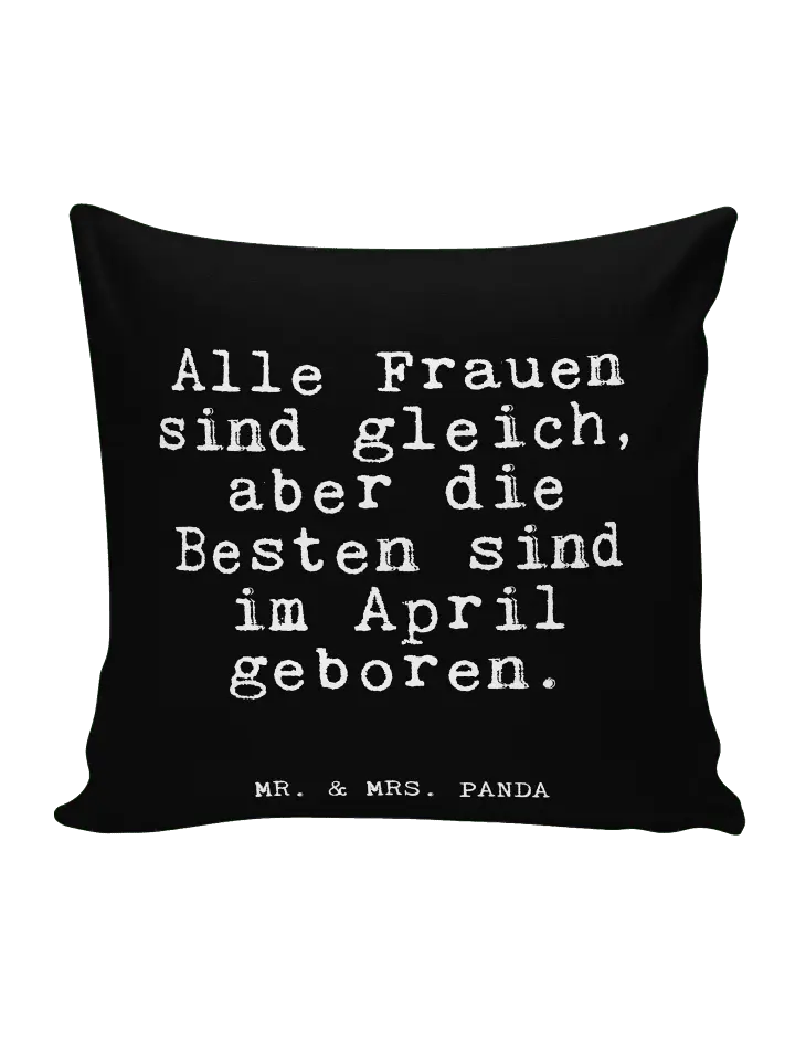 

Подушка Mr & Mrs Panda 40x40 Alle Frauen sind gleich, черный