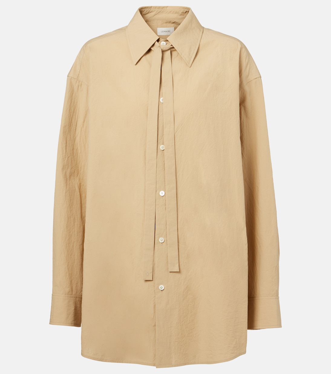 

Хлопковая рубашка с деталью в технике тай-дай Lemaire, Natural Beige