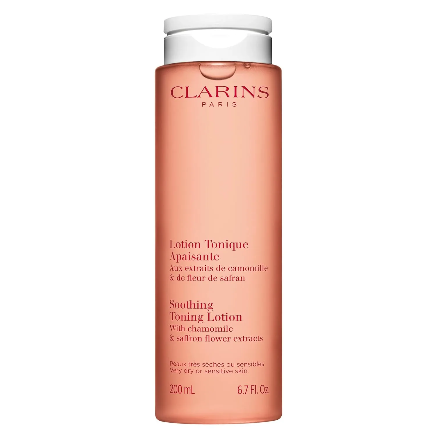 Лосьон Clarins — Soothing Toning Lotion, мягкая, успокоенная и комфортная кожа через 14 дней, очищает, 198 мл