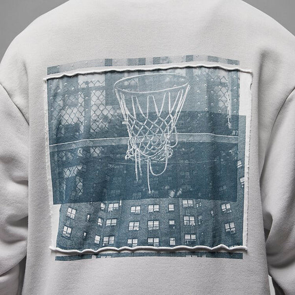 Толстовка Air Jordan x UNION x Bephies Beauty Supply Fleece Hoodie 'Grey Fog', серый — фото 2