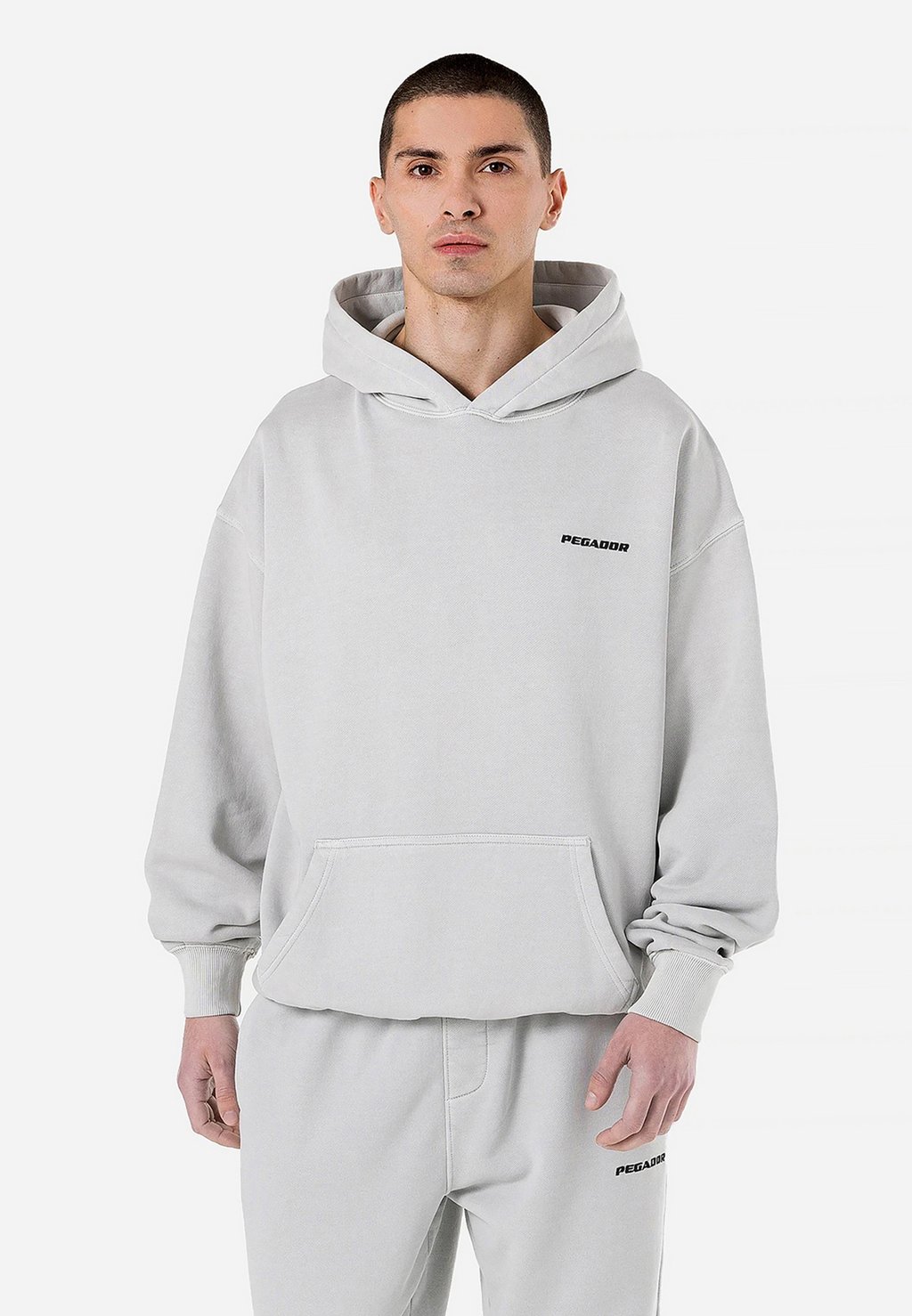 

Толстовка с капюшоном LOGO OVERSIZED HOODIE Pegador, светло-серый